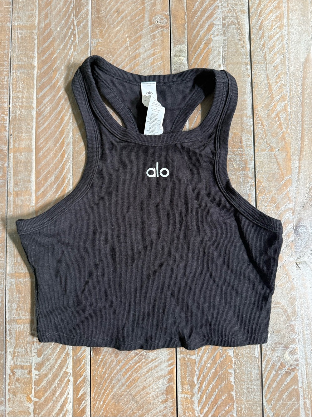 Alo Yoga Aspire Cropped Ribbed Tank Top